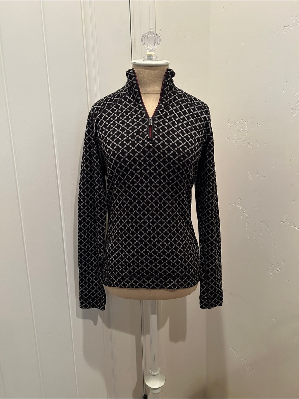 Smartwool Black Diamond-Pattern Half-Zip Pullover
